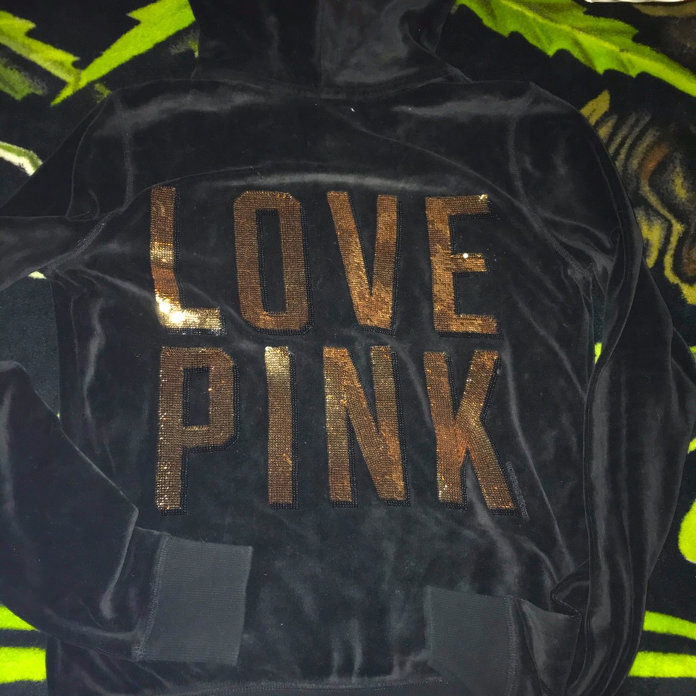 Victoria secret velour love pink jacket